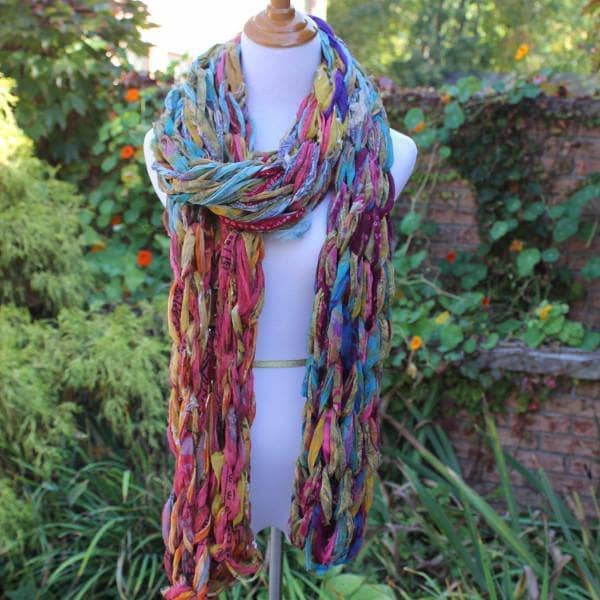 Multicolor Wool Scarf - Purple Pink, Light Gray, and Black Scarf - Fig Infinity Scarf - Wool Scarf - Bulky Knit Scarf - Ready to top Ship.