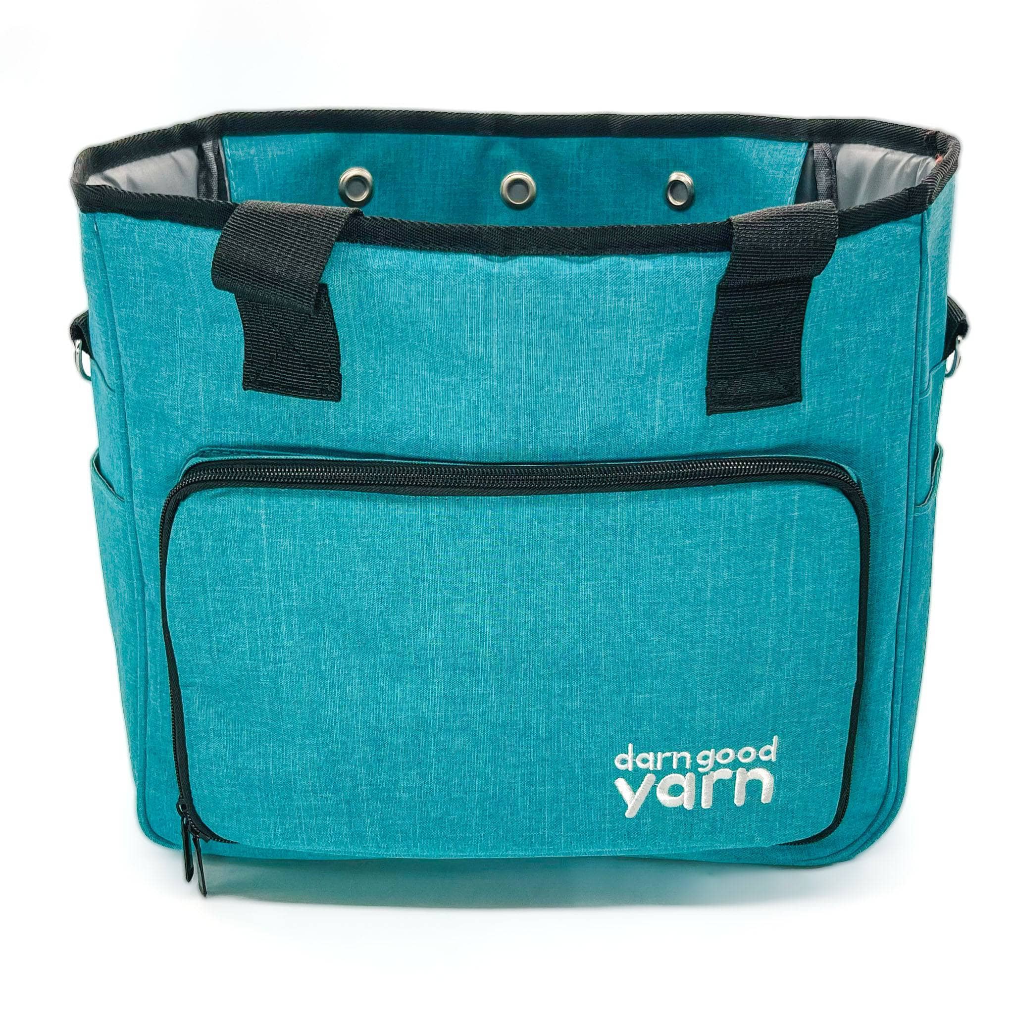 Premium AI Image  A perfectly organized knitting or crocheting bag with  yarns and needles sorted