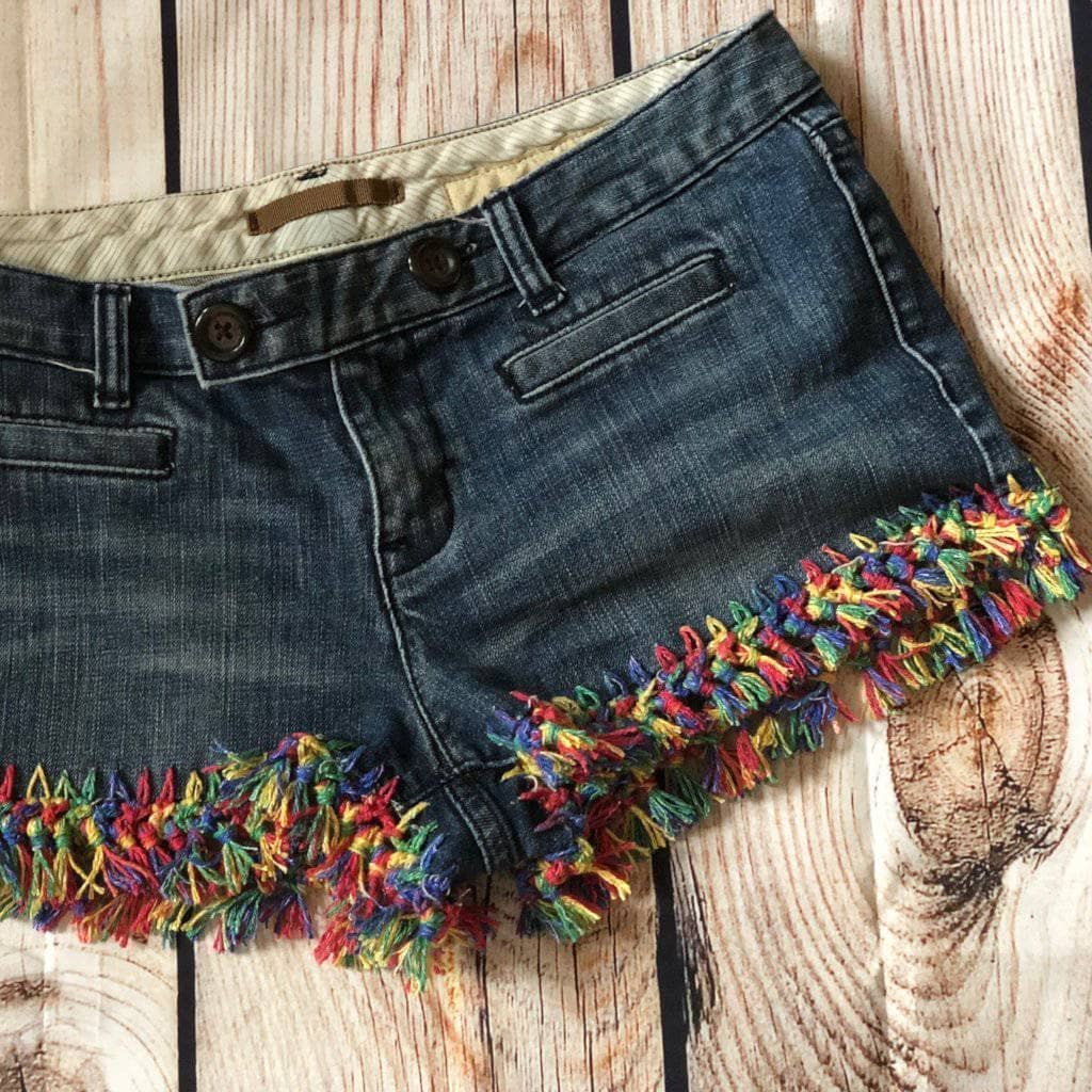 DIY Upcycled Fringe Shorts Kit – Darn Good Yarn