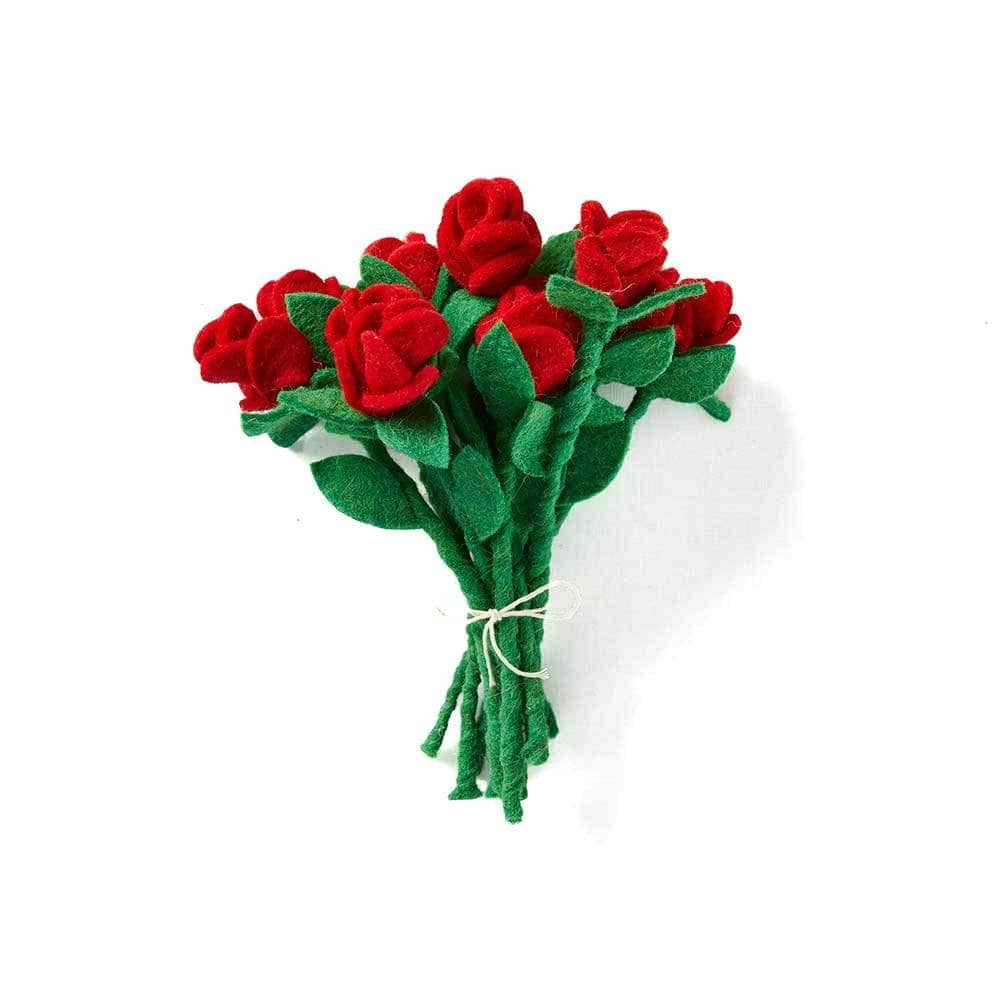 Felt Rose Bouquet - – of Darn Yarn 12 Good Set