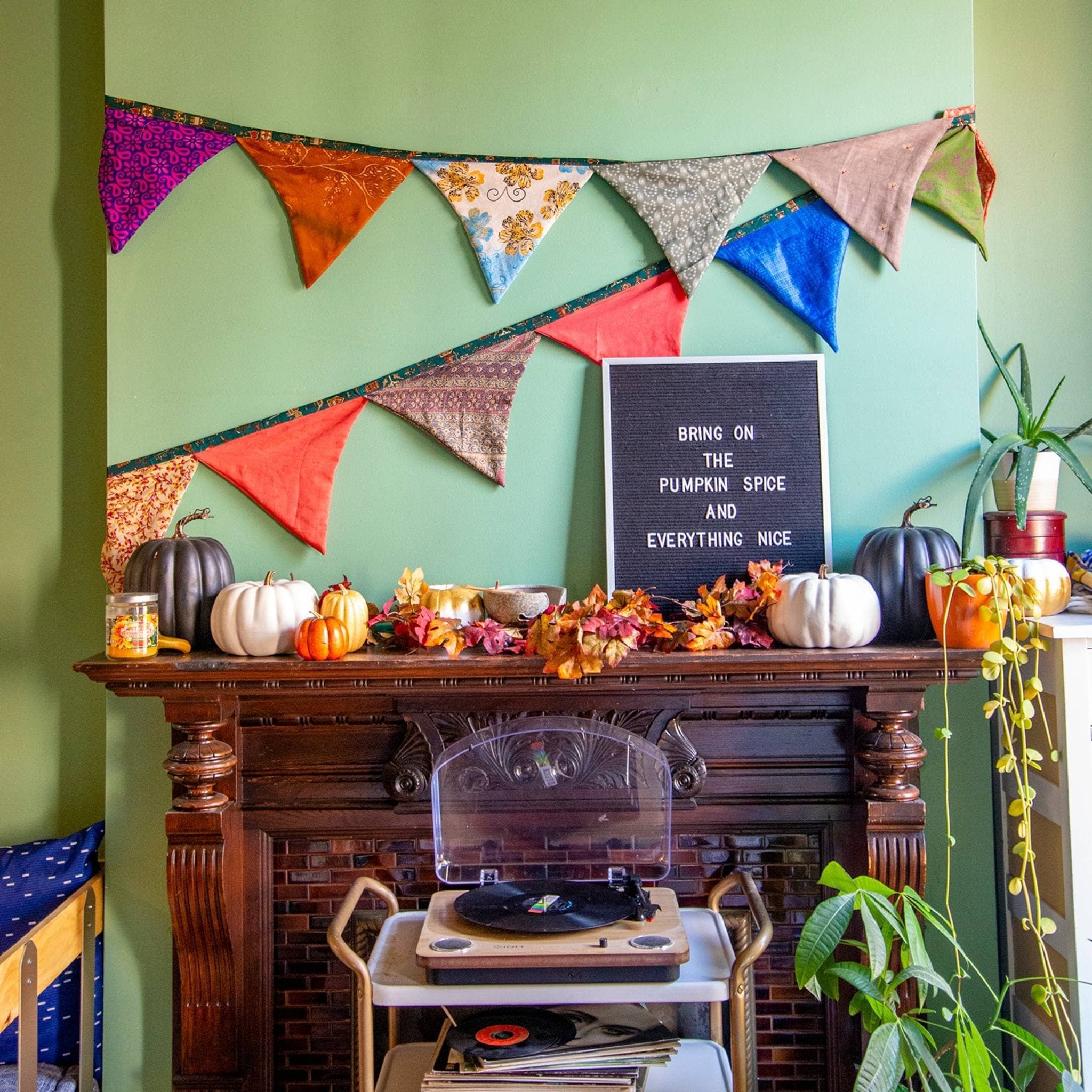 Recycled Wrapping Paper Bunting - Party Craft