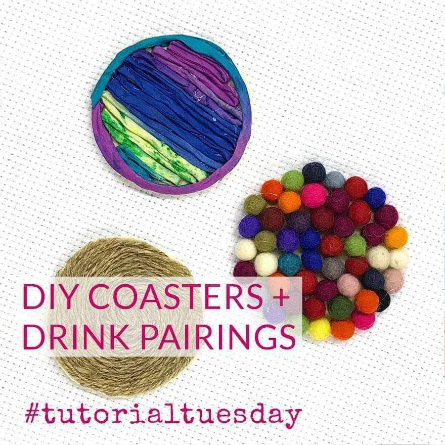 DIY Coasters + DRINK PAIRINGS - Darn Good Yarn