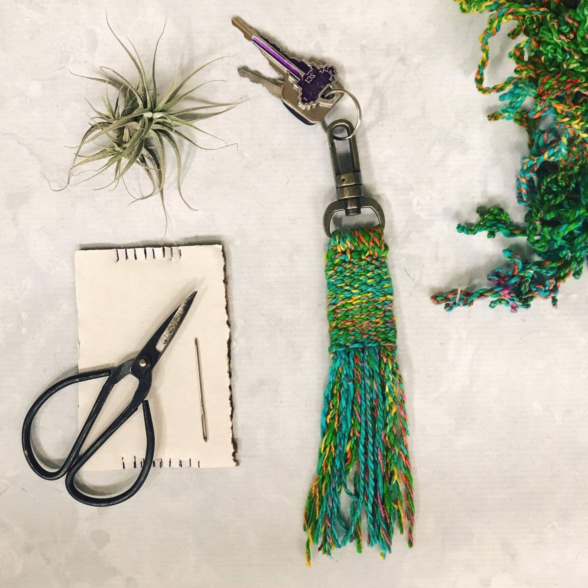 DIY Woven Tassel Keychain - Darn Good Yarn