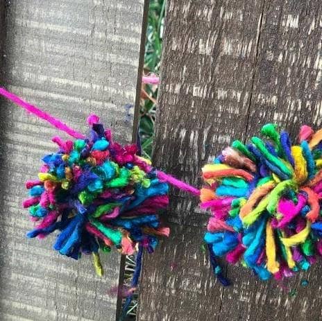 DIY Yarn Pom Pom Garland - Darn Good Yarn