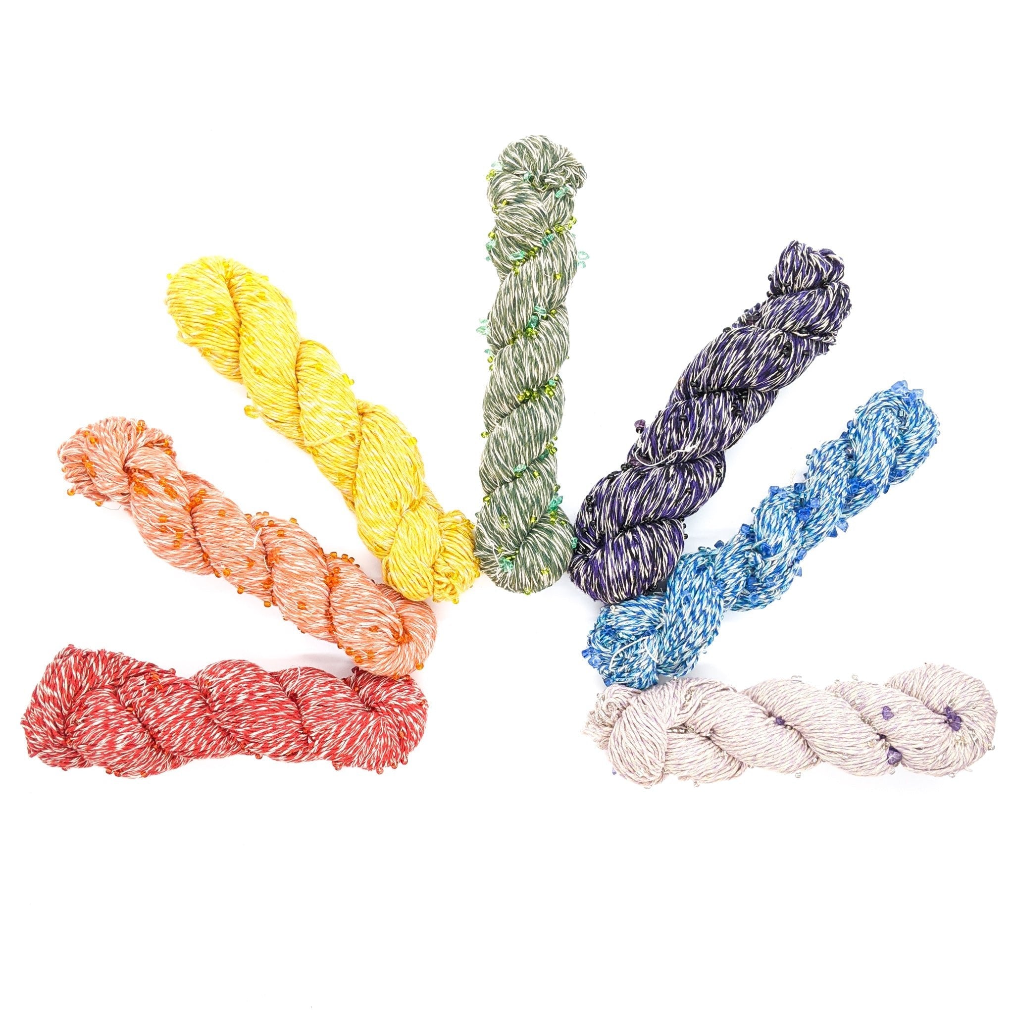 Everything You Need To Know: Chakra Beaded Cotton Yarn - Darn Good Yarn