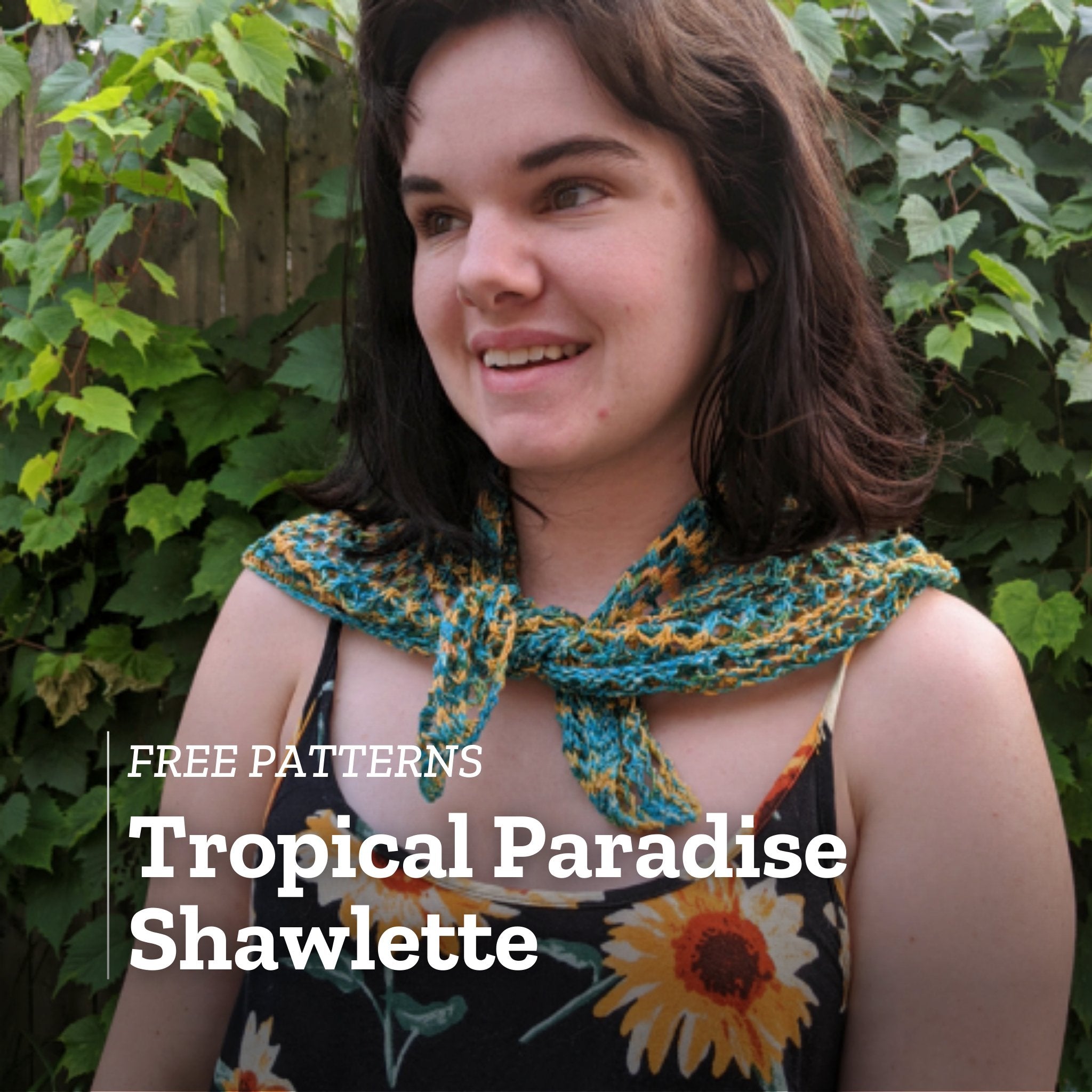 Free Pattern: Crochet or Knit the Tropical Paradise Shawlette - Darn Good Yarn