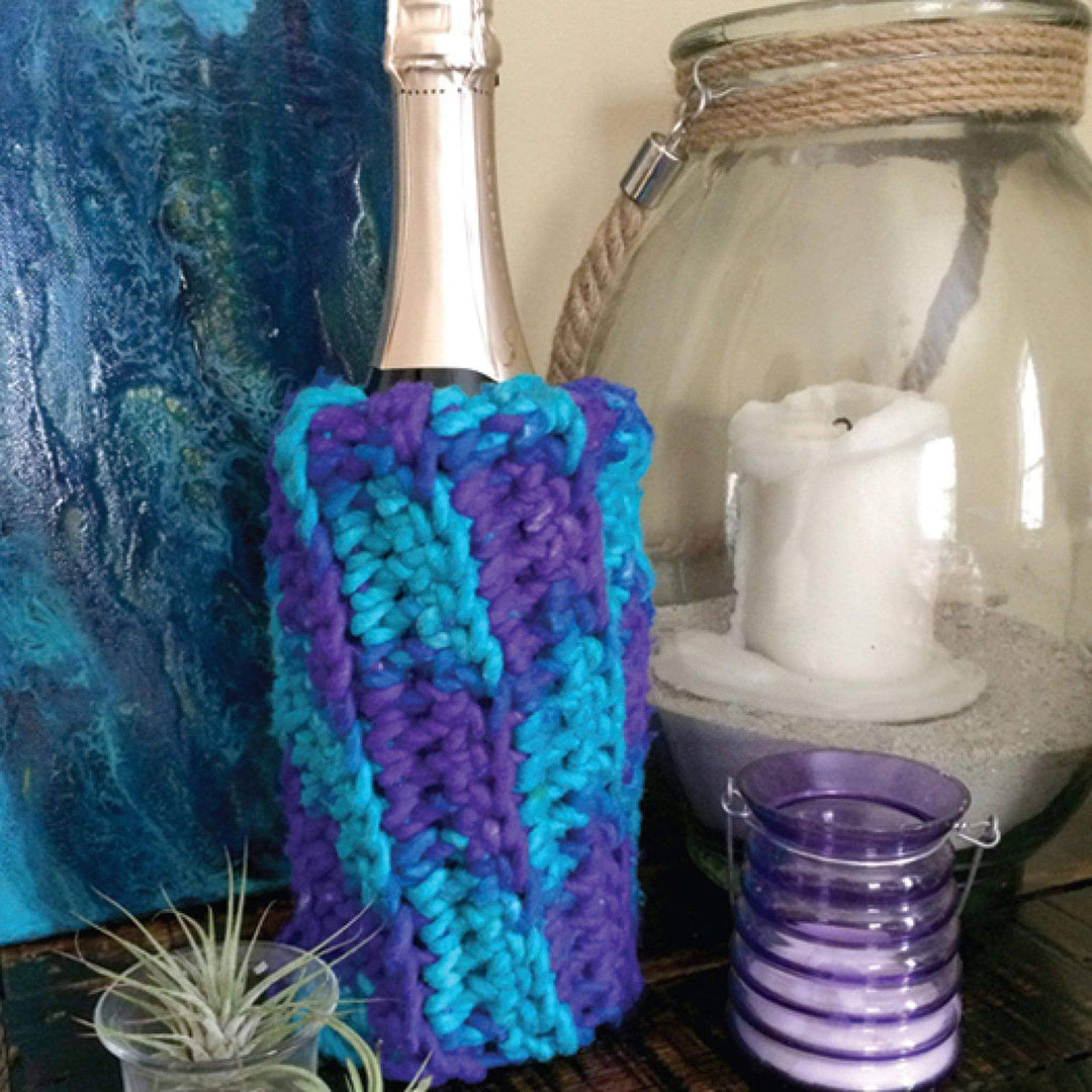 Free Pattern Friday: Mermaid Party Wine Sleeve - Darn Good Yarn