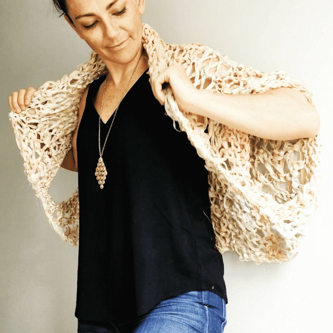 Free Pattern Friday: Silk Garter & Lace Summer Cocoon Coat - Darn Good Yarn