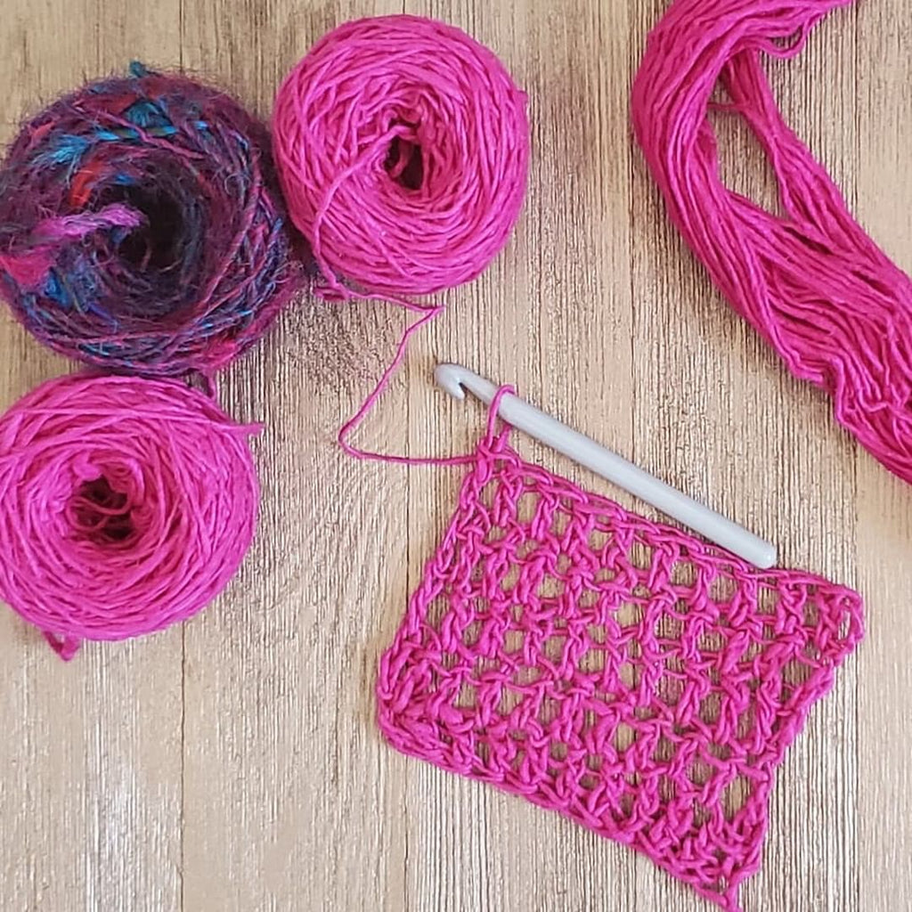Have you heard of a yarn under in crochet? This hack makes for