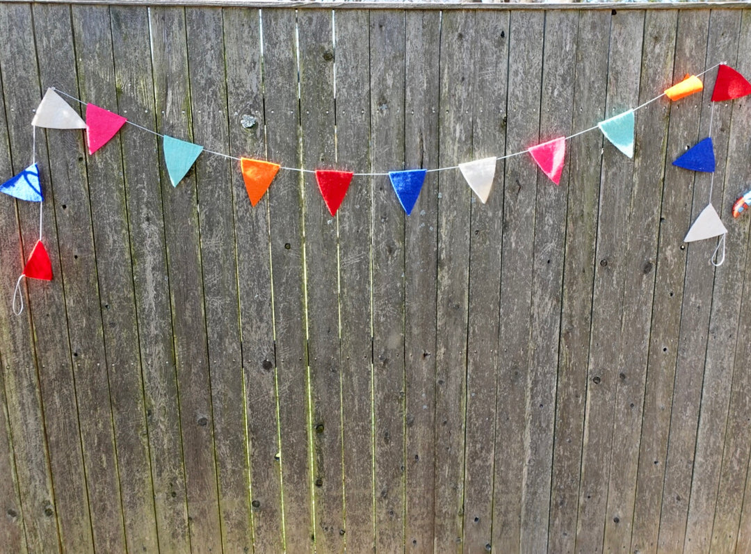 Handmade Felt Triangular Flag Bunting Banner