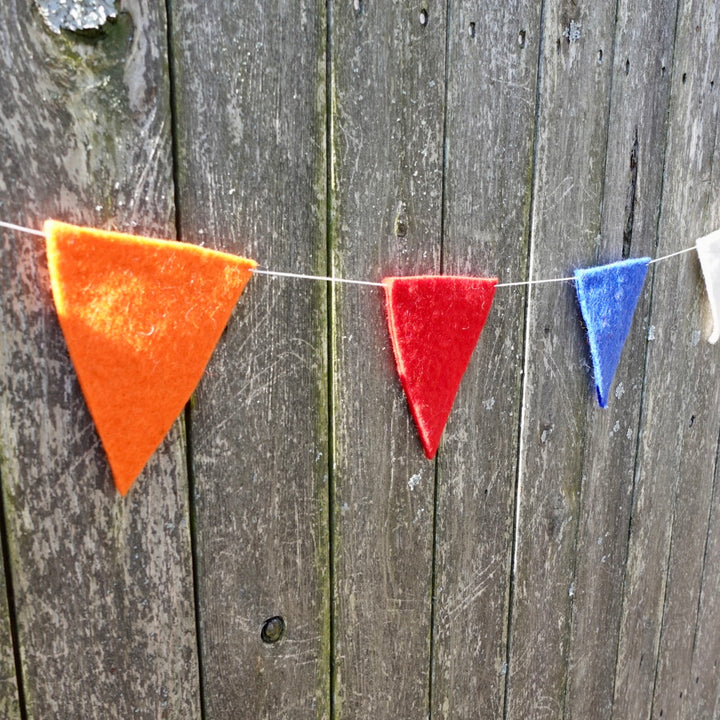 Handmade Felt Triangular Flag Bunting Banner