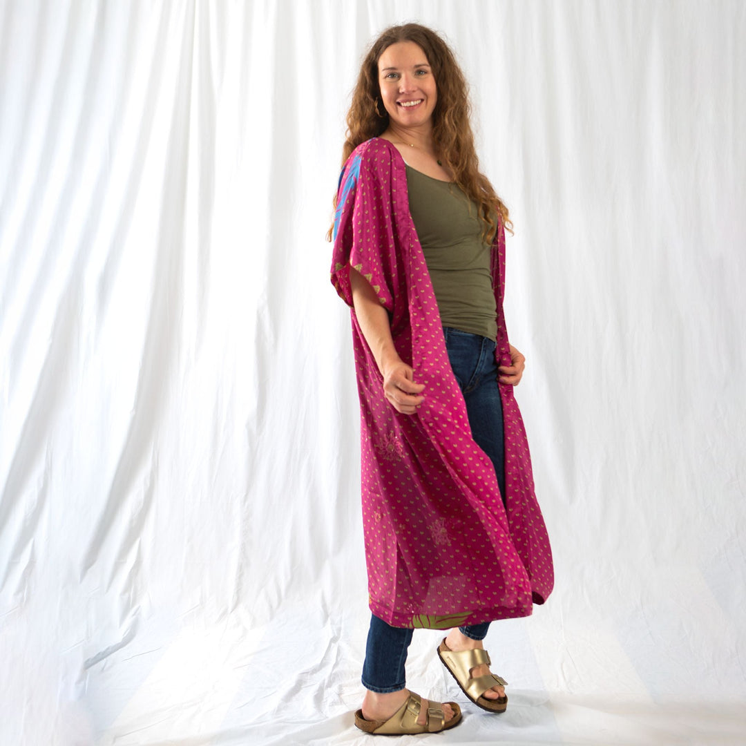 Amara Long Sari Duster