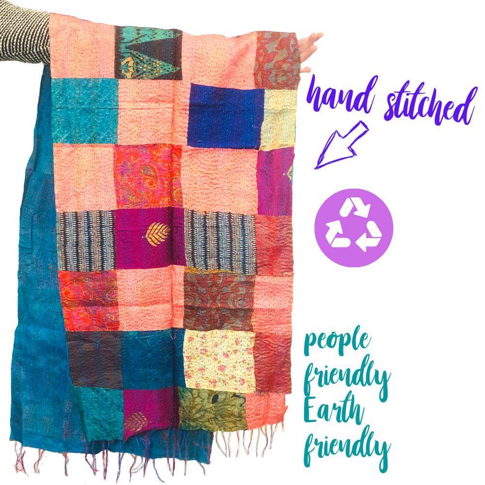 kantha fabric scarf