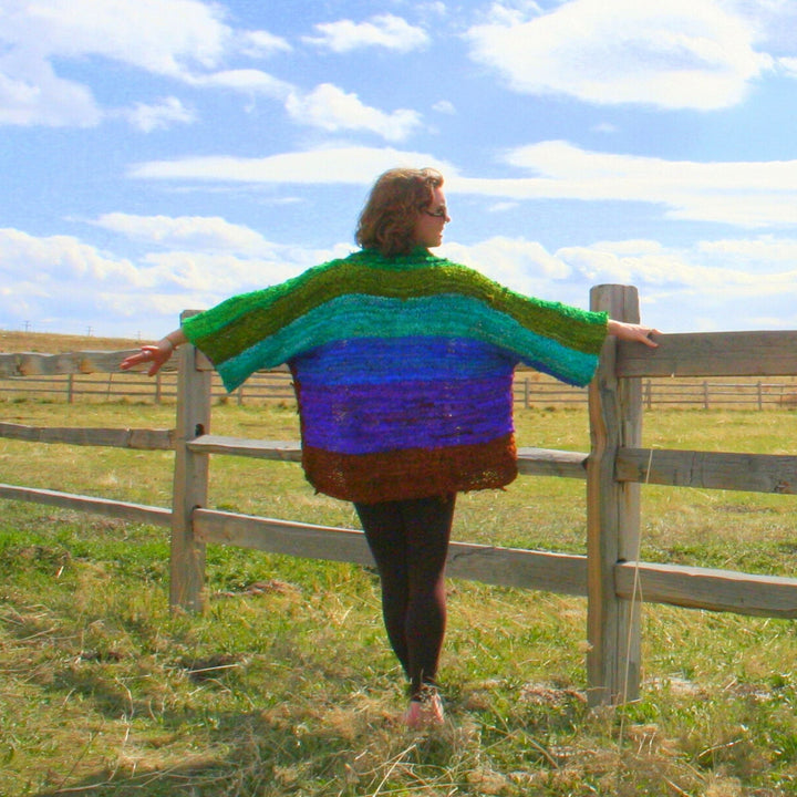 Chi Rainbow Ribbon Jacket - Crochet Kit