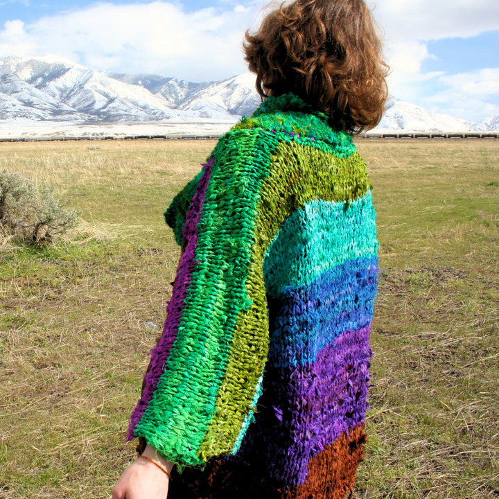 Chi Rainbow Ribbon Jacket - Crochet Kit