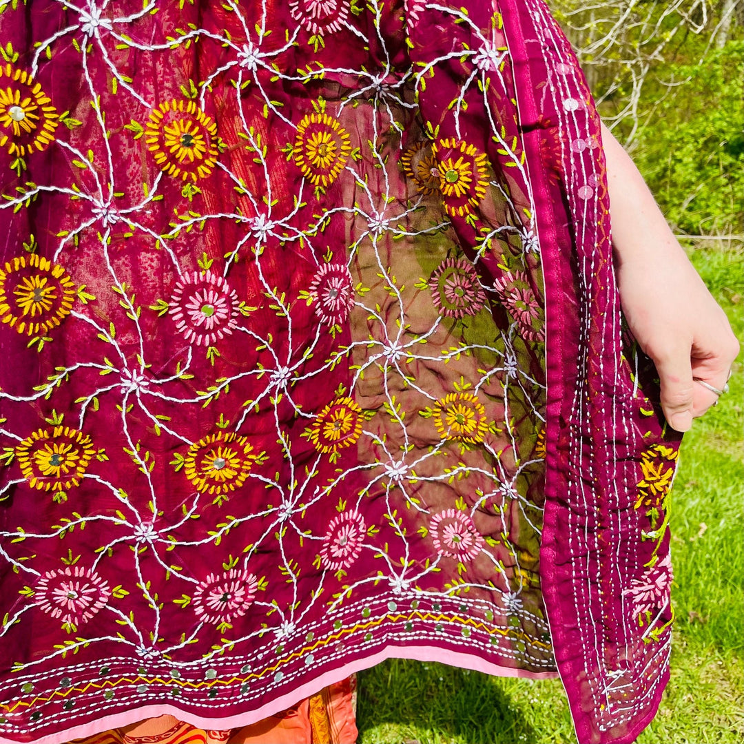 Chiffon Phulkari Scarf