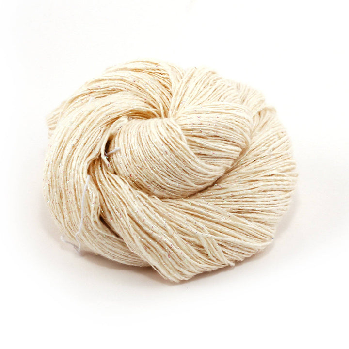 sparkle white yarn on a white background