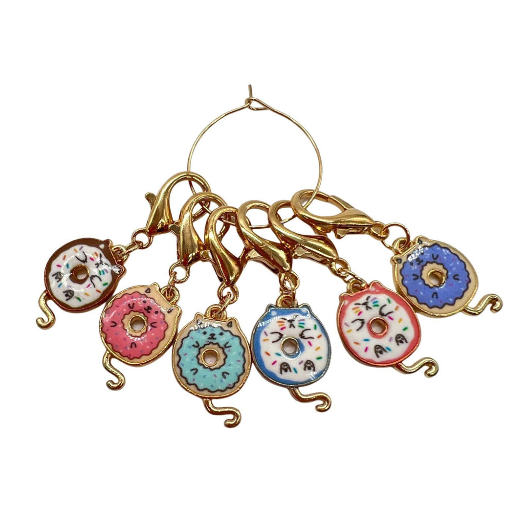 Enamel Cat Donut Stitch Markers