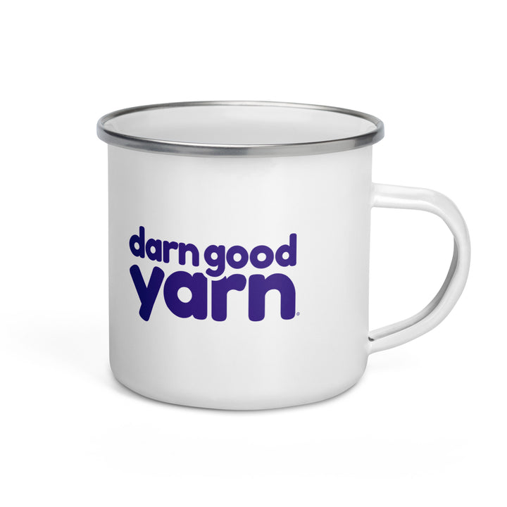 Darn Good Yarn Logo Enamel Mug