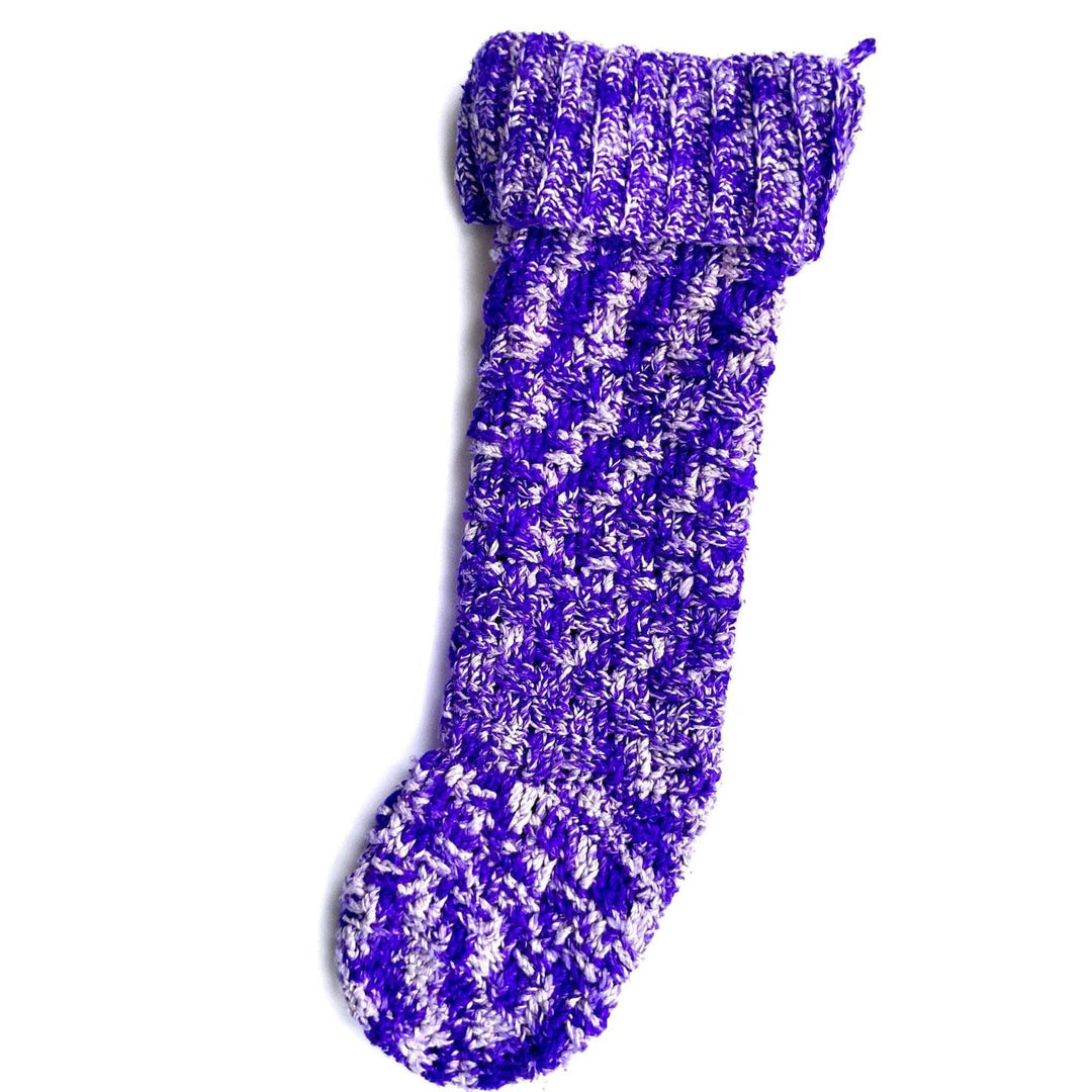 light and dark purple stocking on a white background