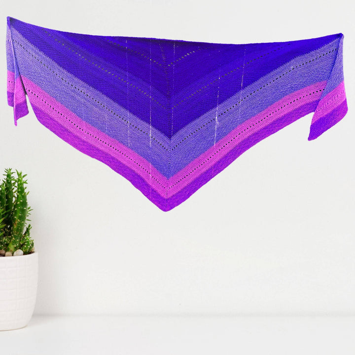 Ombre Stitch Sampler Shawl Pattern hanging