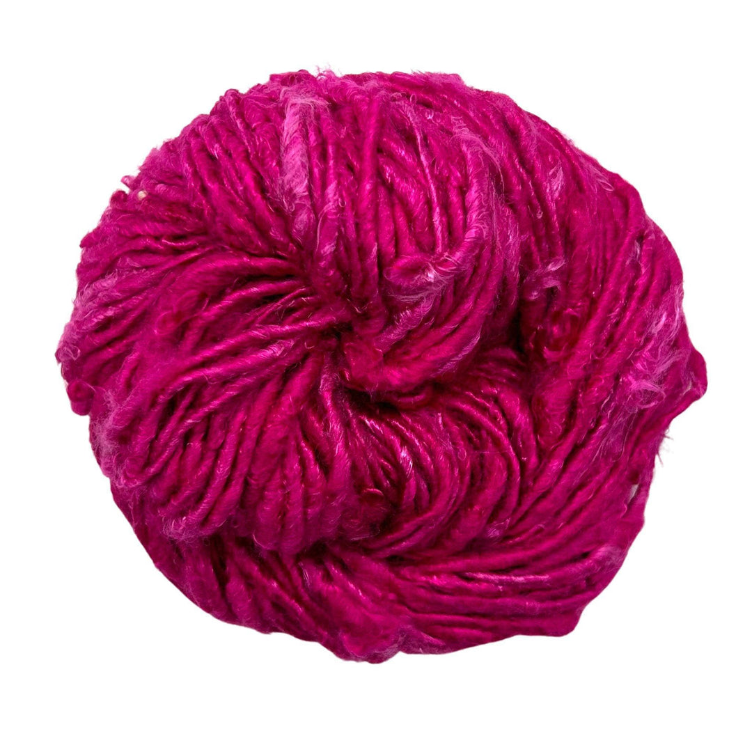 A fuchsia plant based banana fiber yarn.