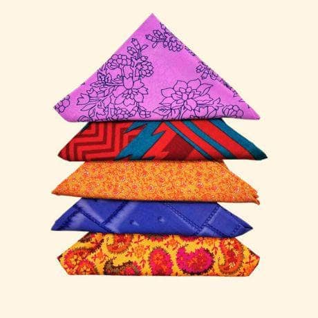 Reusable Sari Silk Gift Wrap - 5-pack