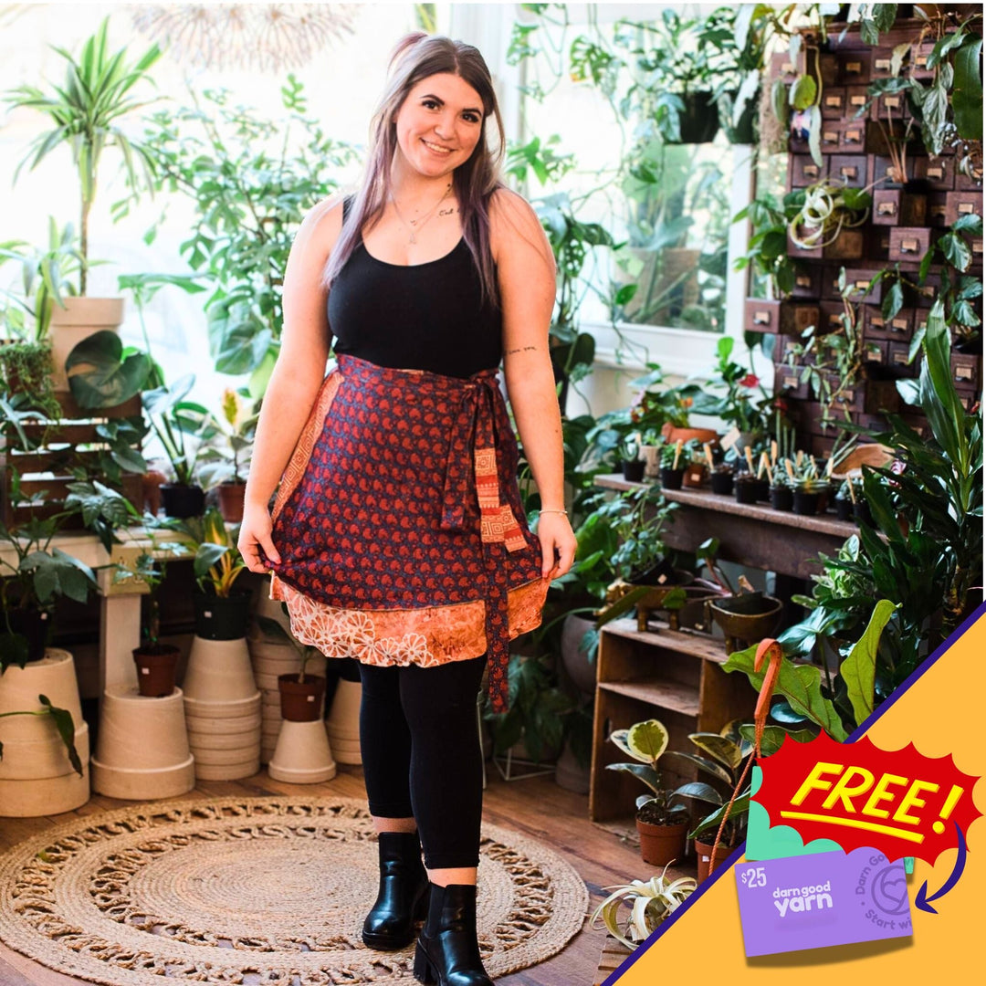 Reversible Wrap Skirt from India