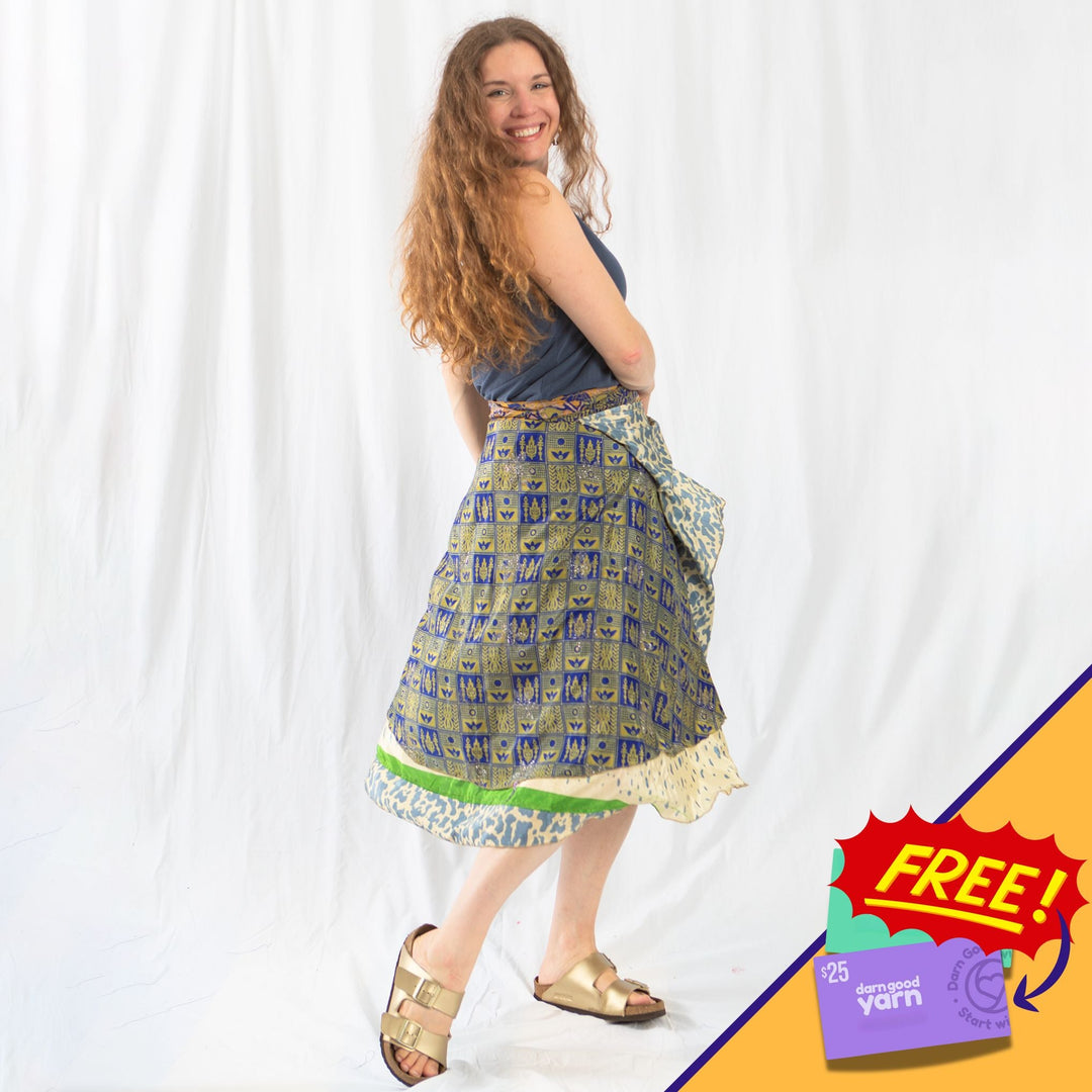 Reversible Wrap Skirt from India