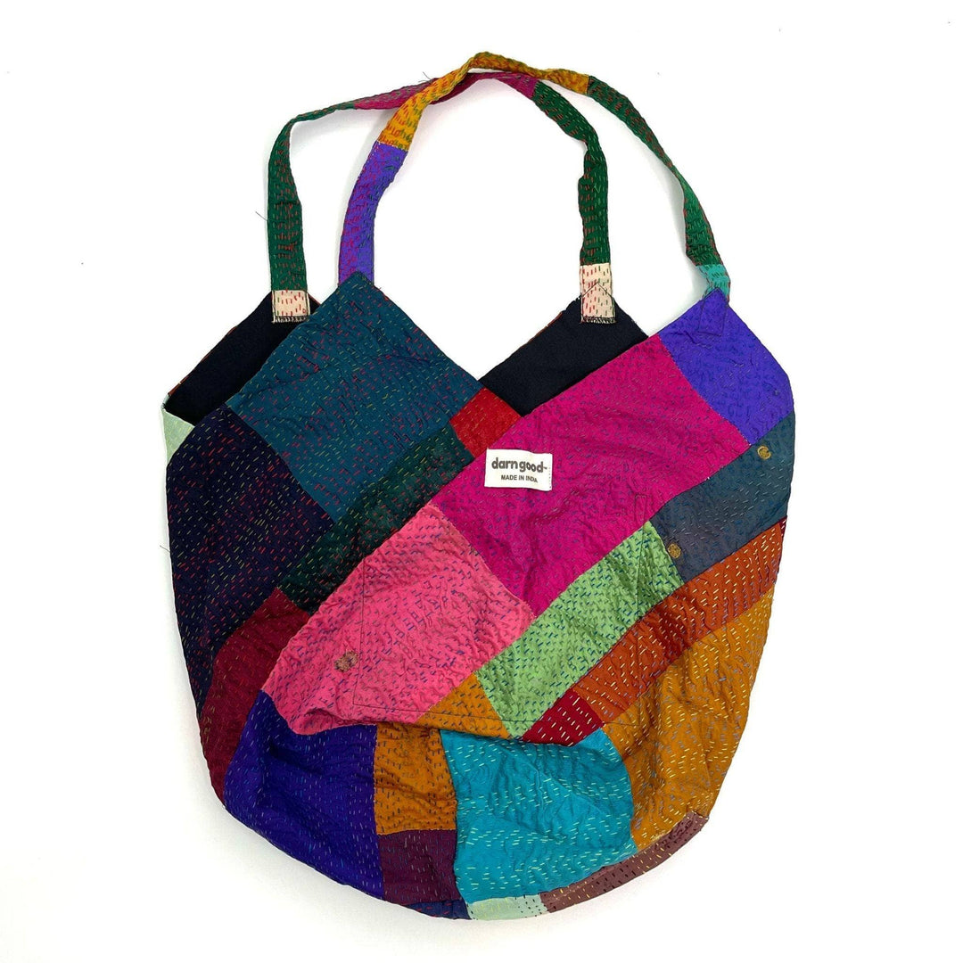 Samosa Kantha Stitch Bag