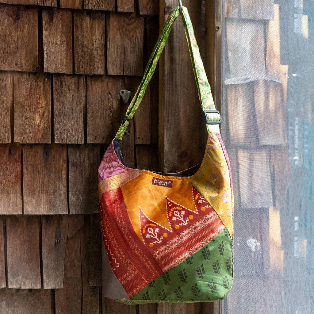 Embroidered Bag/ Small cheapest Bag/ Recycle Vintage silk sari bags/ Sari Silk Bag/ Zero waste/ Drawstring Bag