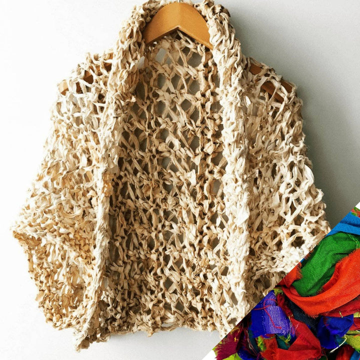 Silk Garter + Lace Summer Cocoon Coat Knit Kit