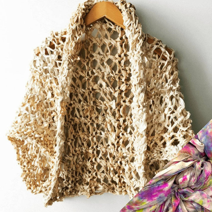 Silk Garter + Lace Summer Cocoon Coat Knit Kit