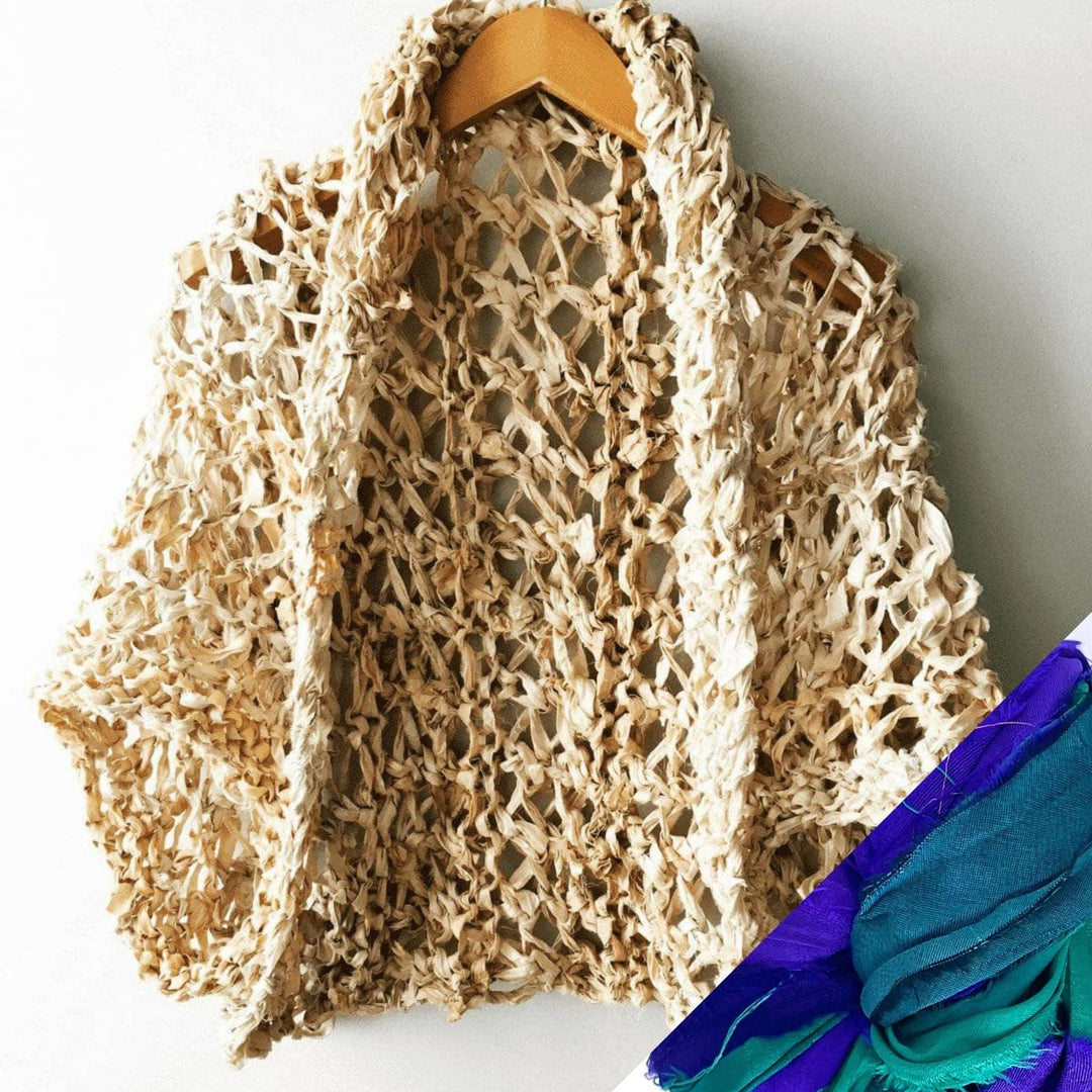 Silk Garter + Lace Summer Cocoon Coat Knit Kit