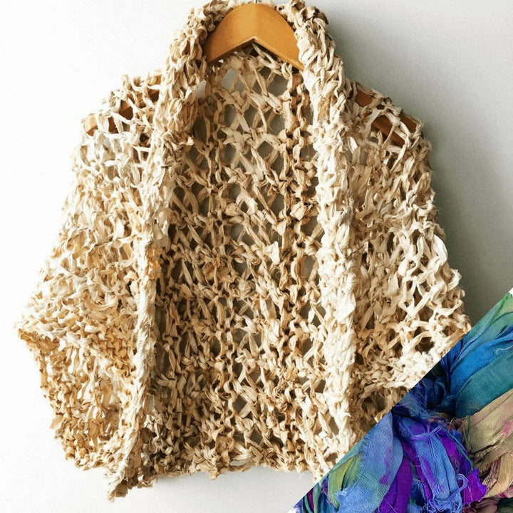 Silk Garter + Lace Summer Cocoon Coat Knit Kit