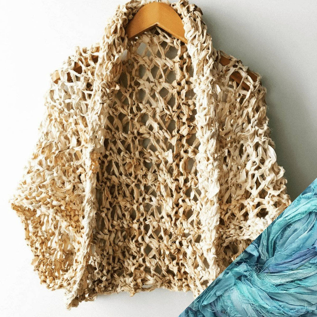 Silk Garter + Lace Summer Cocoon Coat Knit Kit