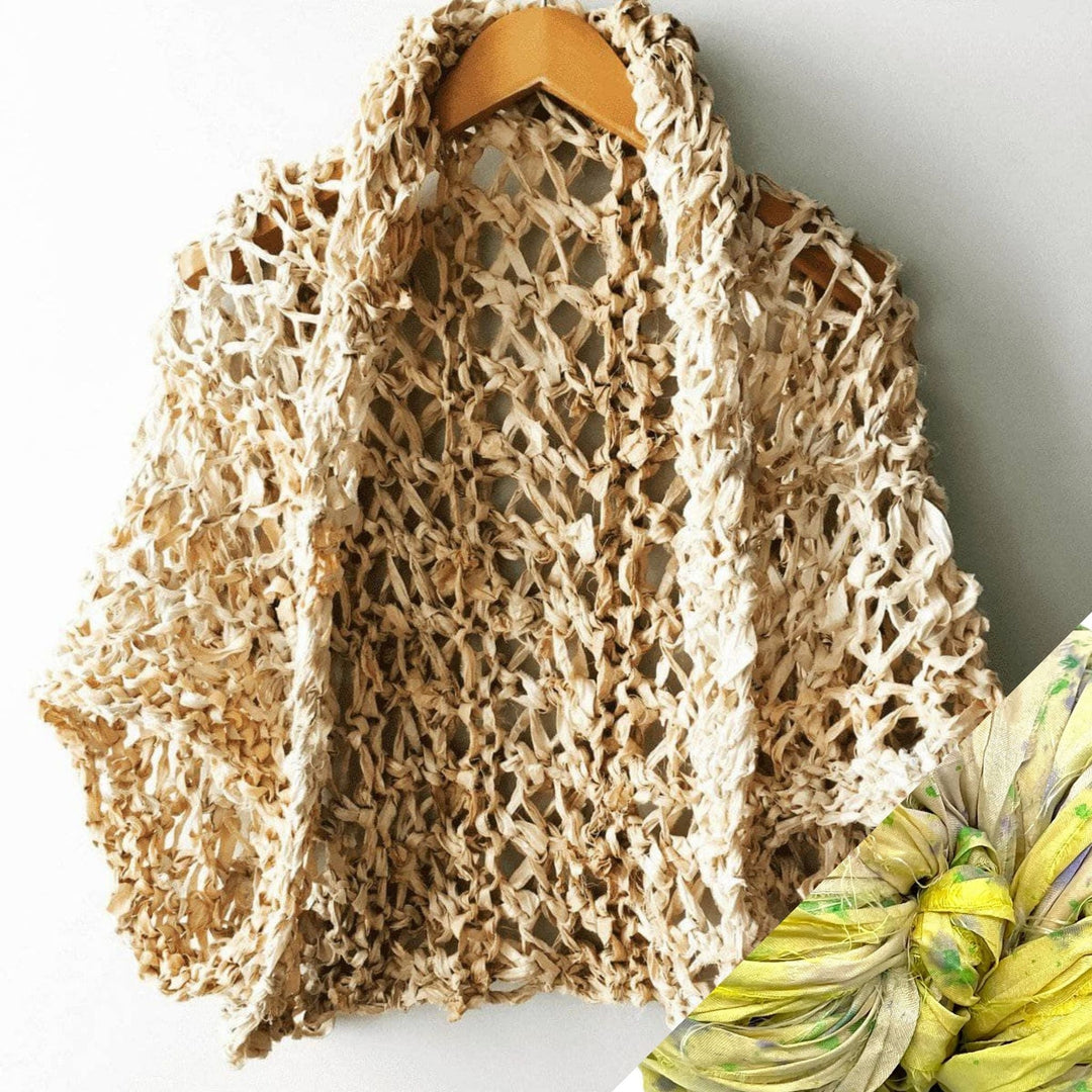 Silk Garter + Lace Summer Cocoon Coat Knit Kit