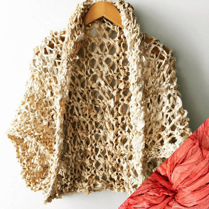 Silk Garter + Lace Summer Cocoon Coat Knit Kit