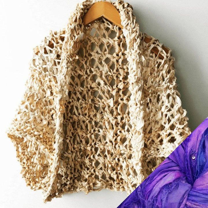 Silk Garter + Lace Summer Cocoon Coat Knit Kit