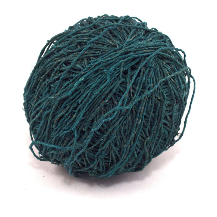 single ply hemp in teal on white background