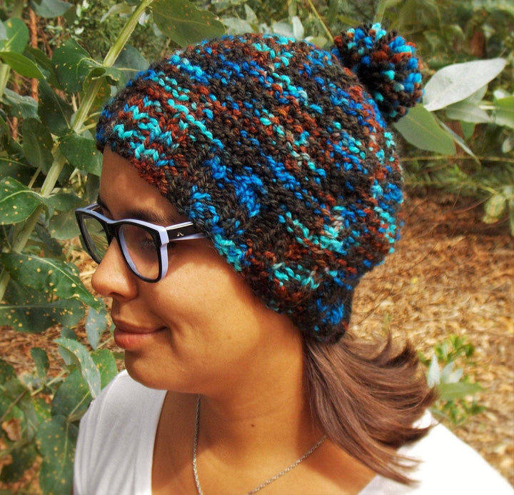 side of a woman wearing a Slouchy Hat outdoors