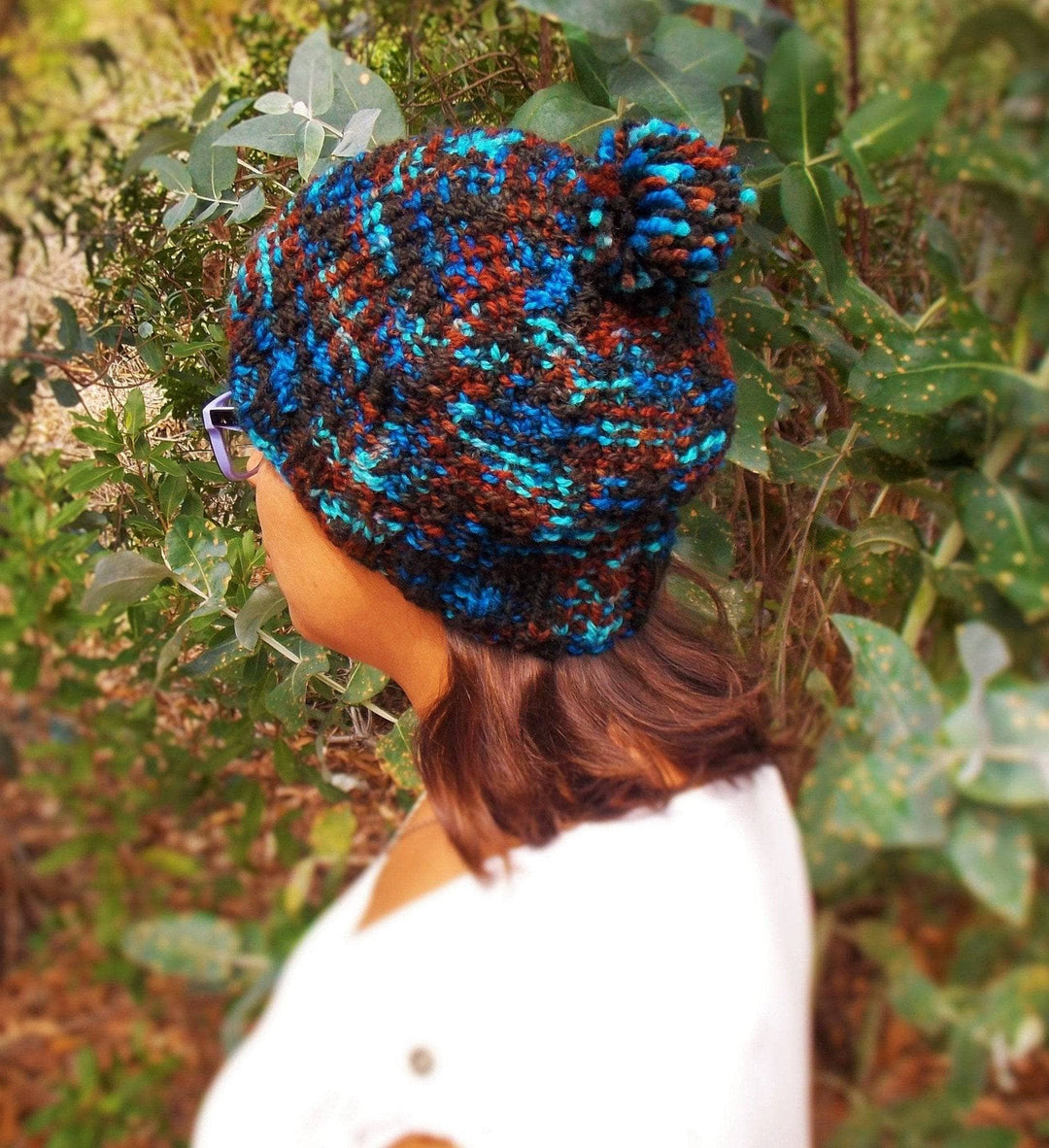 side of a woman wearing a Slouchy Hat outdoors