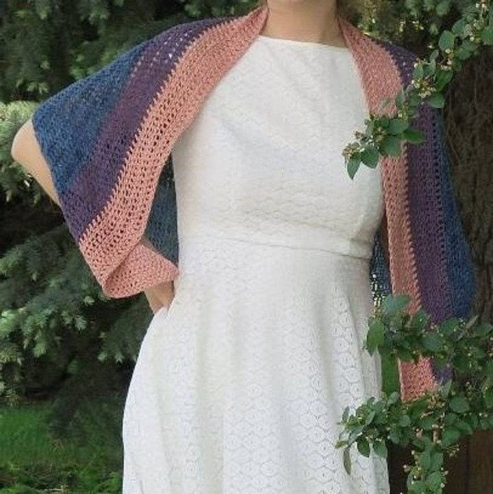 Sunset On The Water Shawl Crochet Kit | Darn Good Yarn - eco-friendly yarn + boho clothing