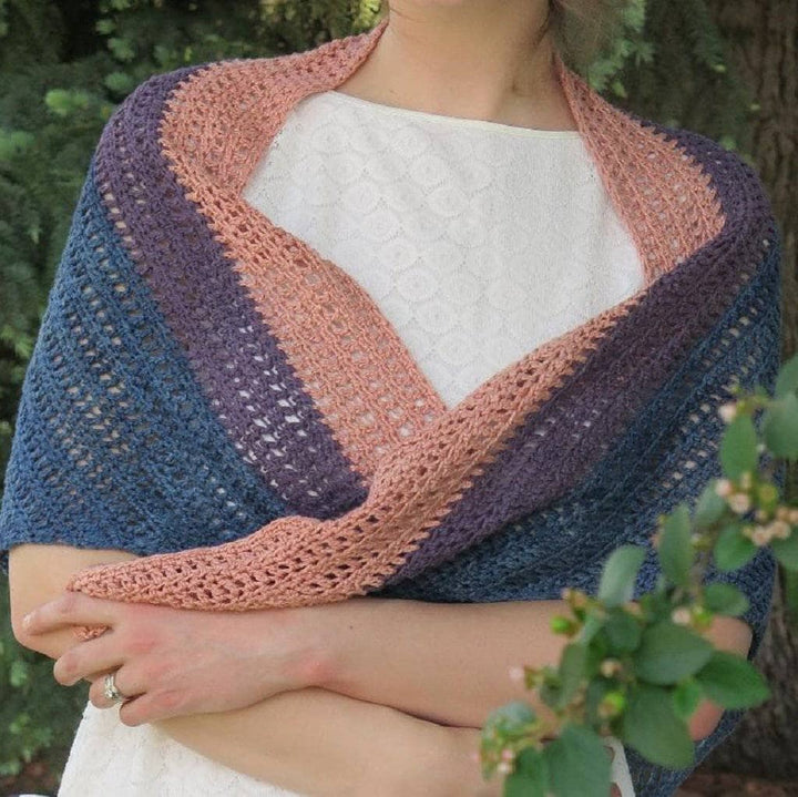 Sunset On The Water Shawl Crochet Kit | Darn Good Yarn - eco-friendly yarn + boho clothing