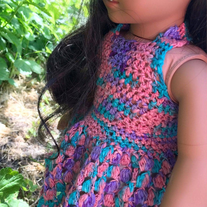 Doll wearing the Sweetpea Sundress 