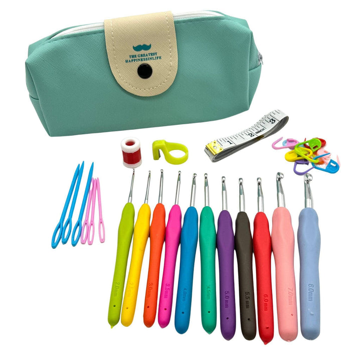 Ultimate crochet hook set with 30 pieces accessories set.