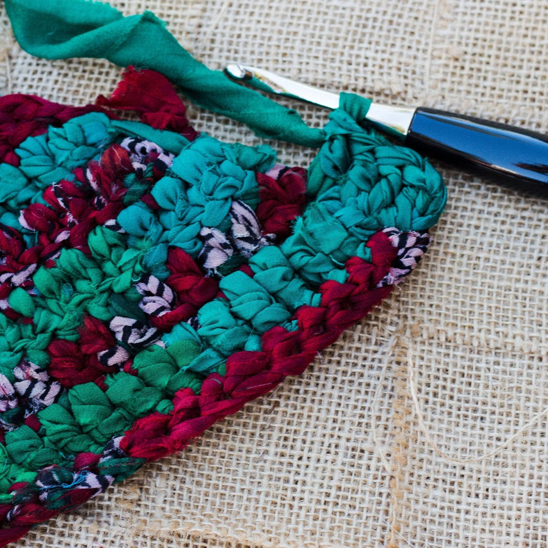 Vibrant Crochet Chiffon Clutch Pattern | Darn Good Yarn - eco-friendly yarn + boho clothing