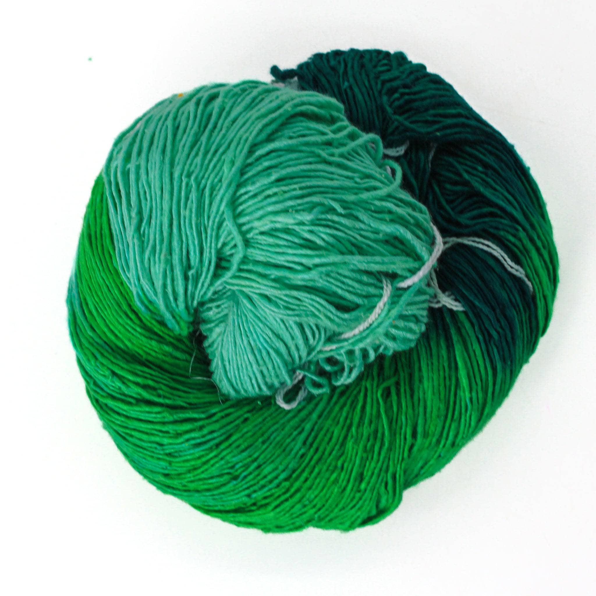 Silk Cotton Yarn-Dyed Variegated Remnant - Tan, Off White, Green