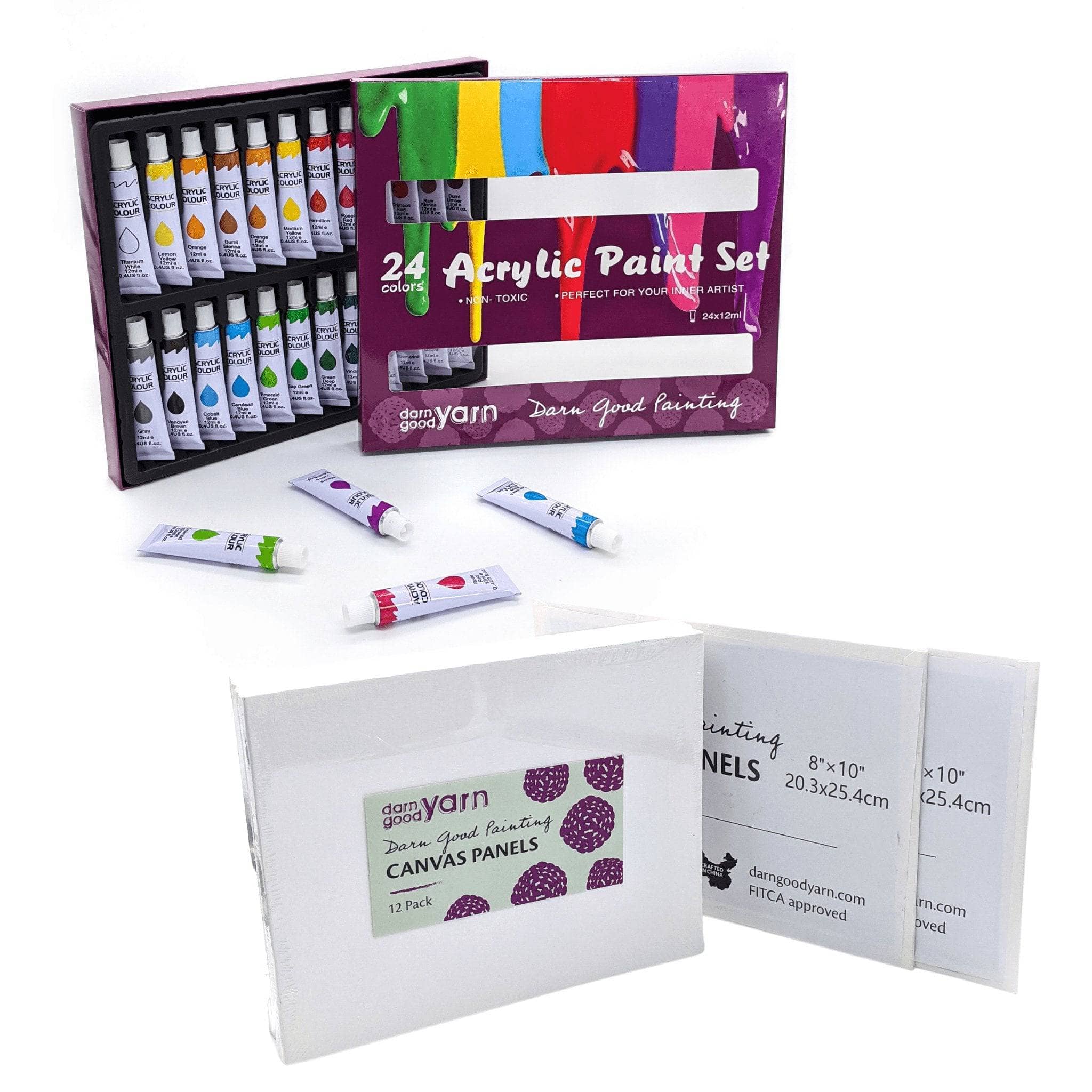 Canvas and Paint Set Starter Pack – Darn Good Yarn