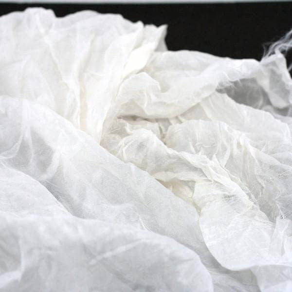 Silk Crinkle Chiffon in Natural White 6MM - East & Silk
